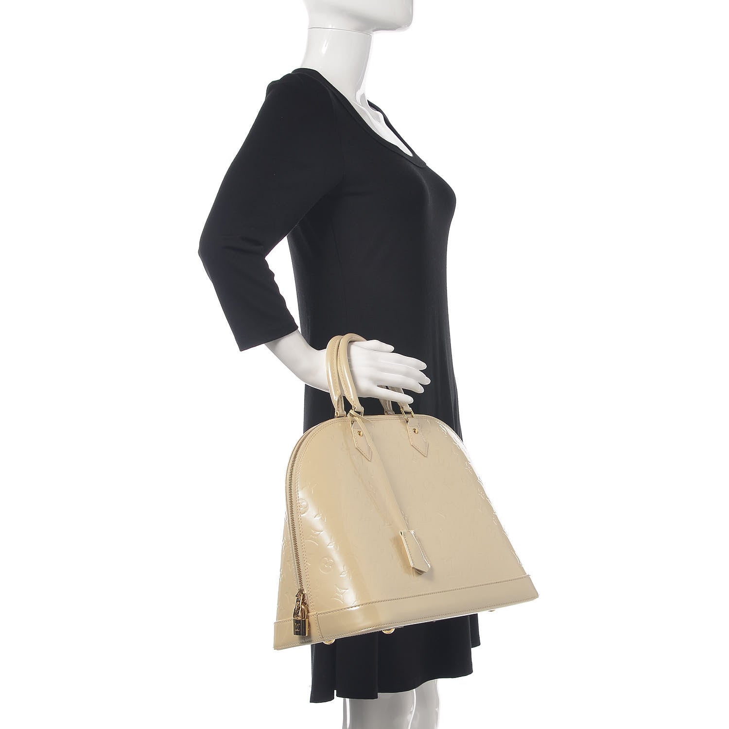 Louis Vuitton Vernis Alma GM Blanc Corail 2 of 13