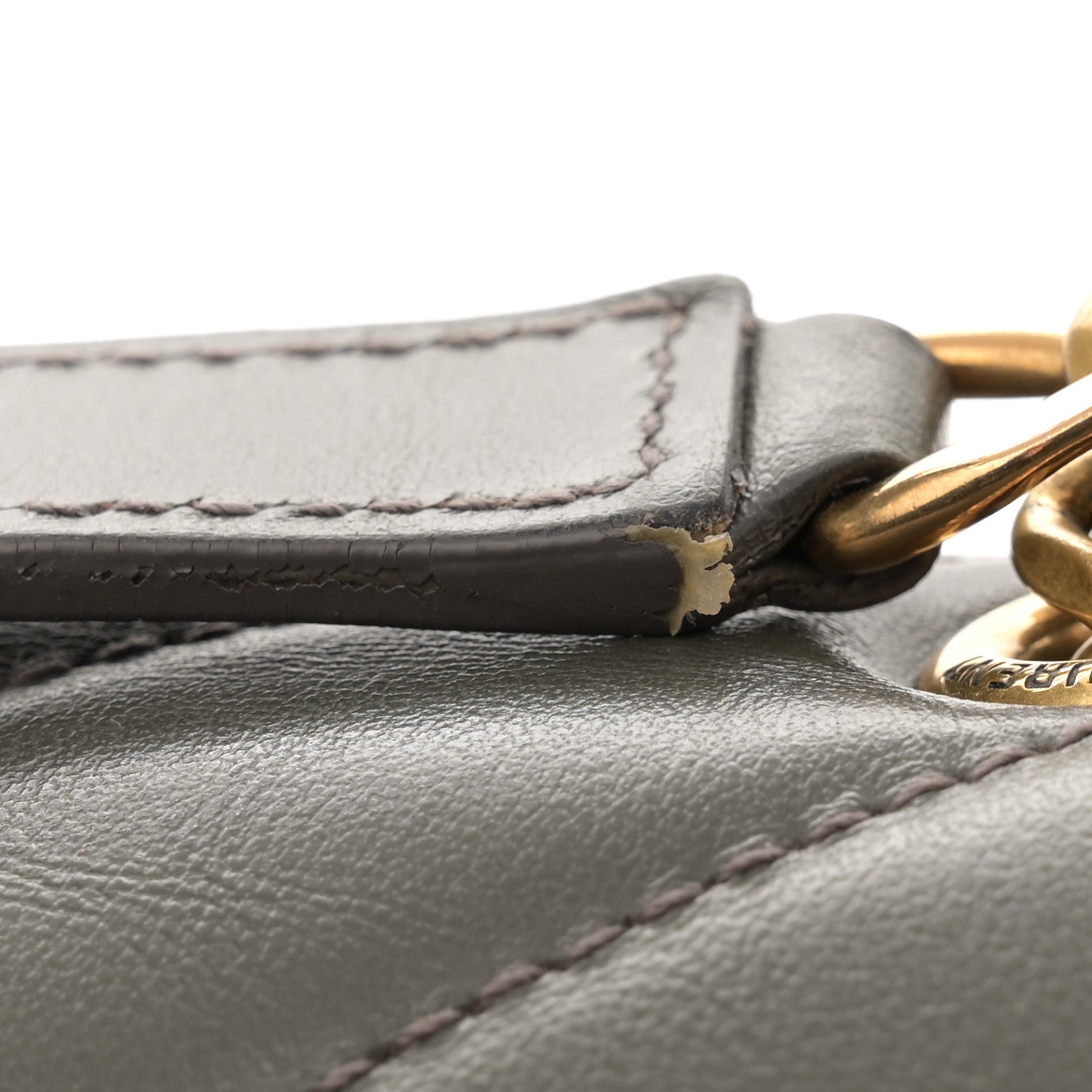 Saint Laurent Calfskin Y Quilted Monogram Small Loulou Chain Satchel Olive 13 of 14