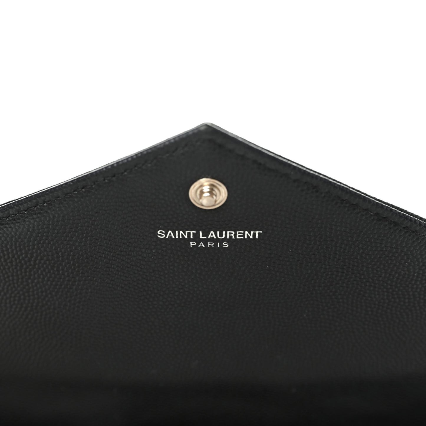 Grain De Poudre Matelasse Chevron Monogram Chain Wallet Black