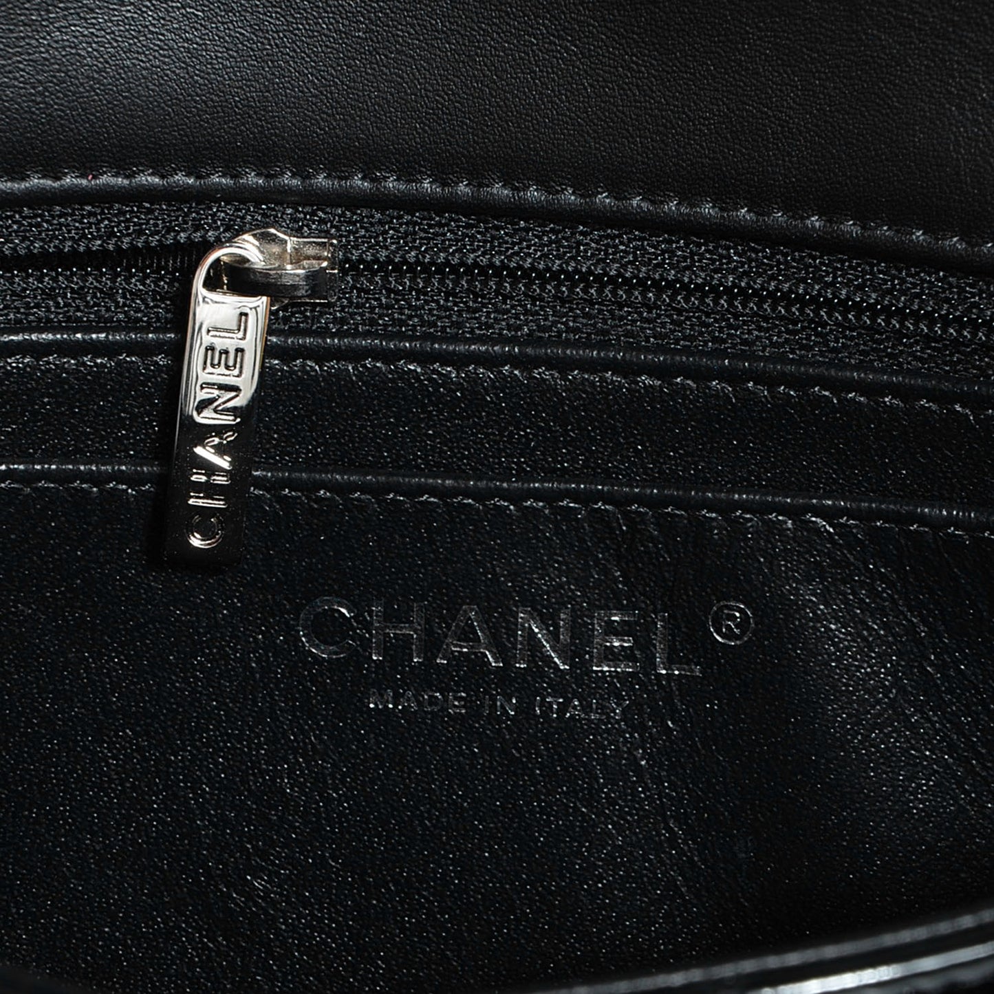 Patent Quilted Mini Rectangular Flap Black