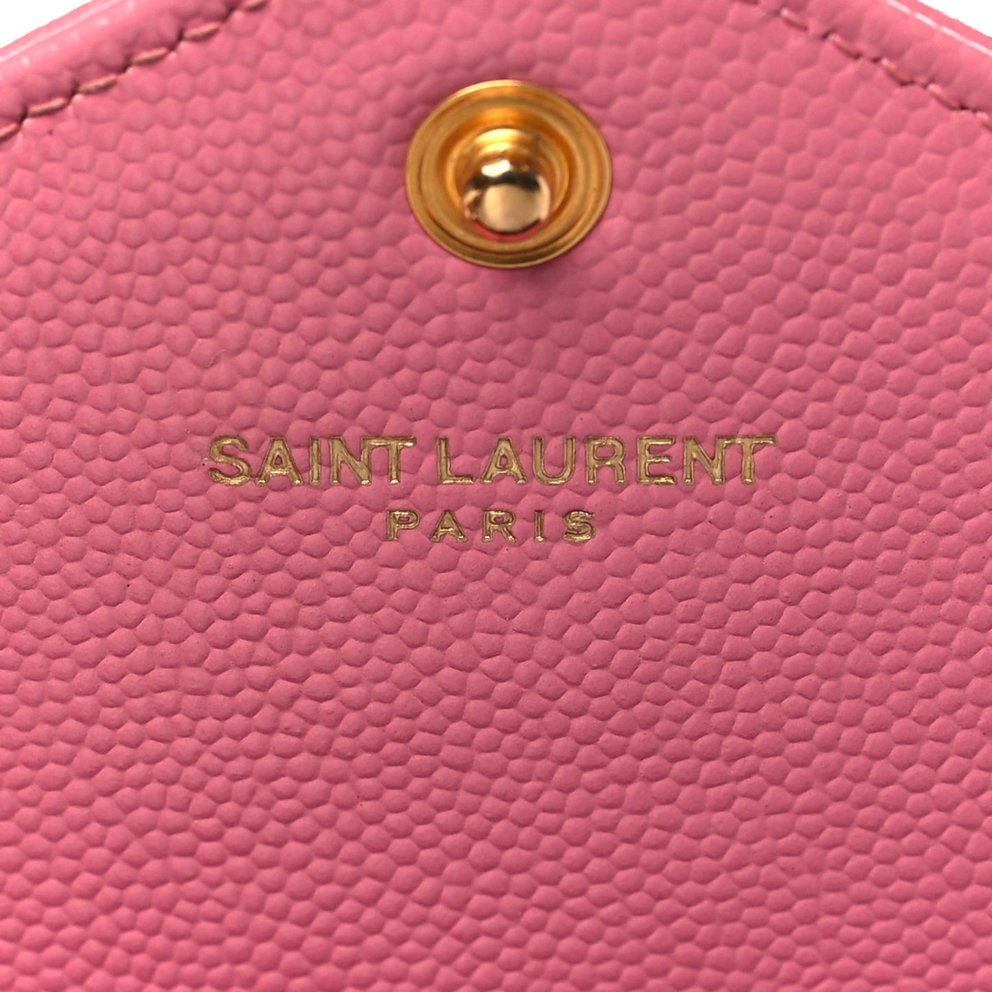 Grain De Poudre Matelasse Chevron Monogram Envelope Chain Wallet Rose Clair