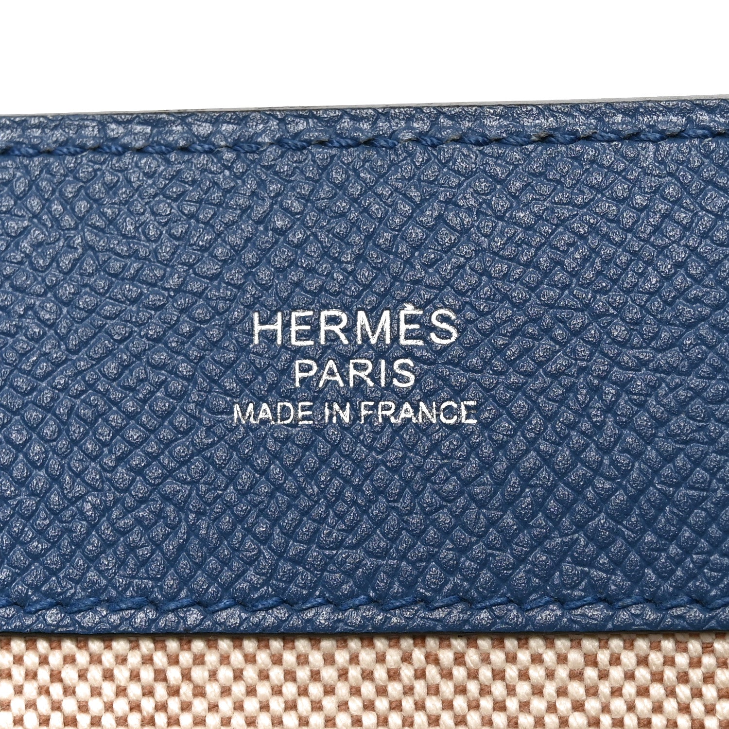 Hermes Veau Grizzly Epsom Maxibox Cabas 30 Gris Caillou Bleu Agate 5 of 8