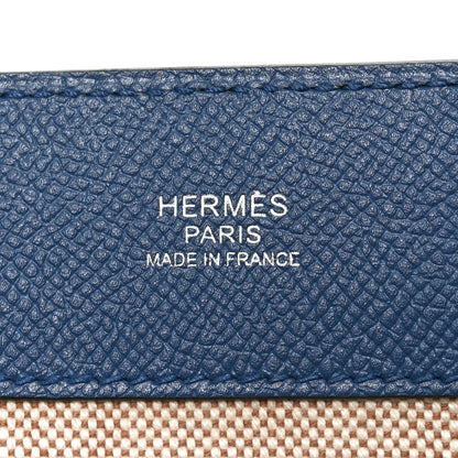 Hermes Veau Grizzly Epsom Maxibox Cabas 30 Gris Caillou Bleu Agate 5 of 8