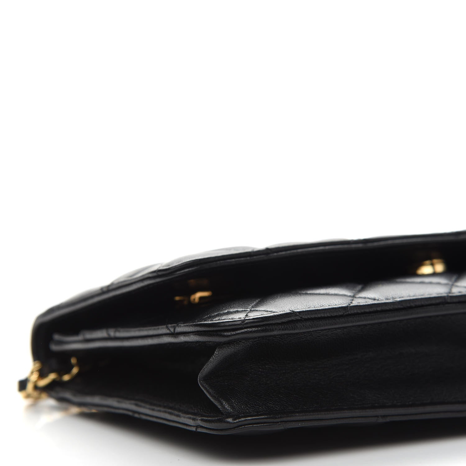 Chanel Lambskin Quilted Wallet On Chain WOC Black 9 of 10