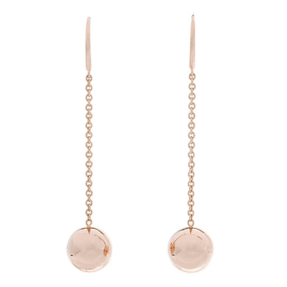 Tiffany 18K Rose Gold 10mm HardWear Ball Hook Drop Earrings 1 of 4