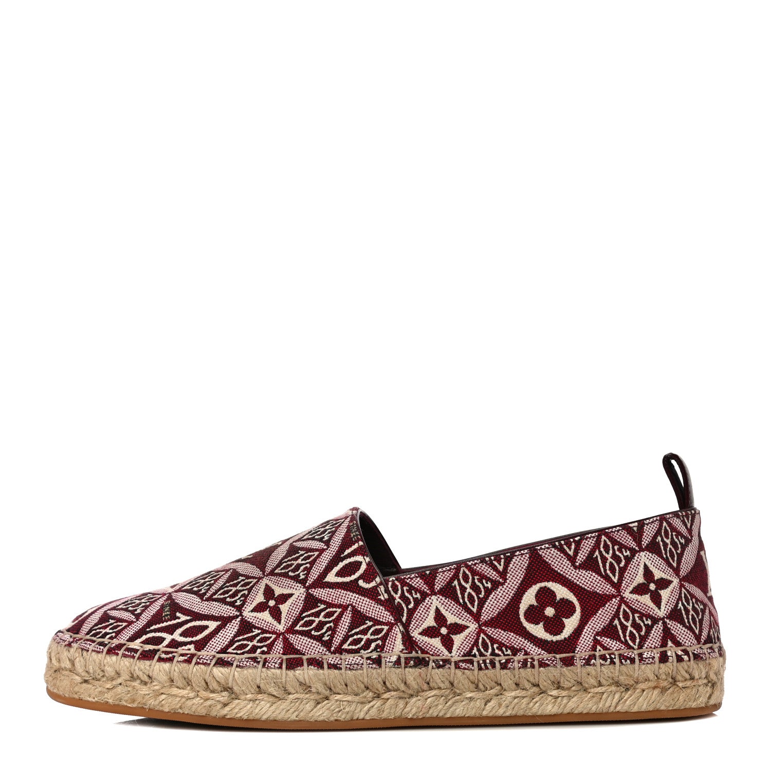 Louis Vuitton Jacquard Since 1854 Starboard Espadrille Flats 37 Bordeaux 1 of 14