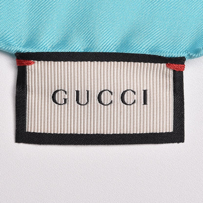 Gucci Silk Noodle Take Out Scarf Turquoise Blue 3 of 5