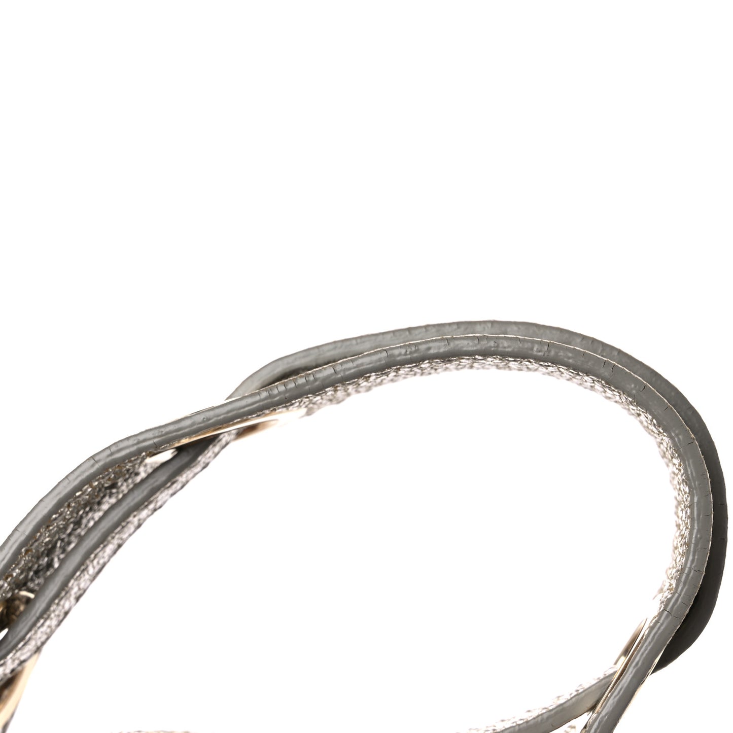 Metallic Calfskin Rebel Bag Silver