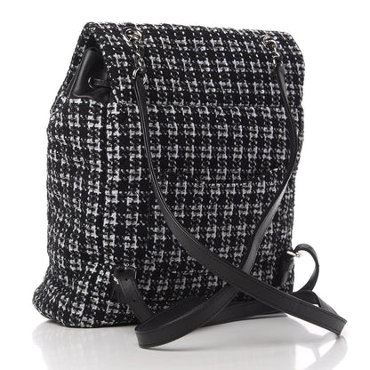 Chanel Tweed Large Urban Spirit Backpack Black White 3 of 10