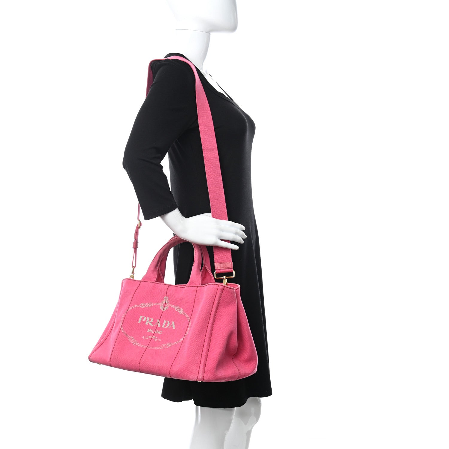 Prada Canapa Logo Tote Peonia 2 of 13