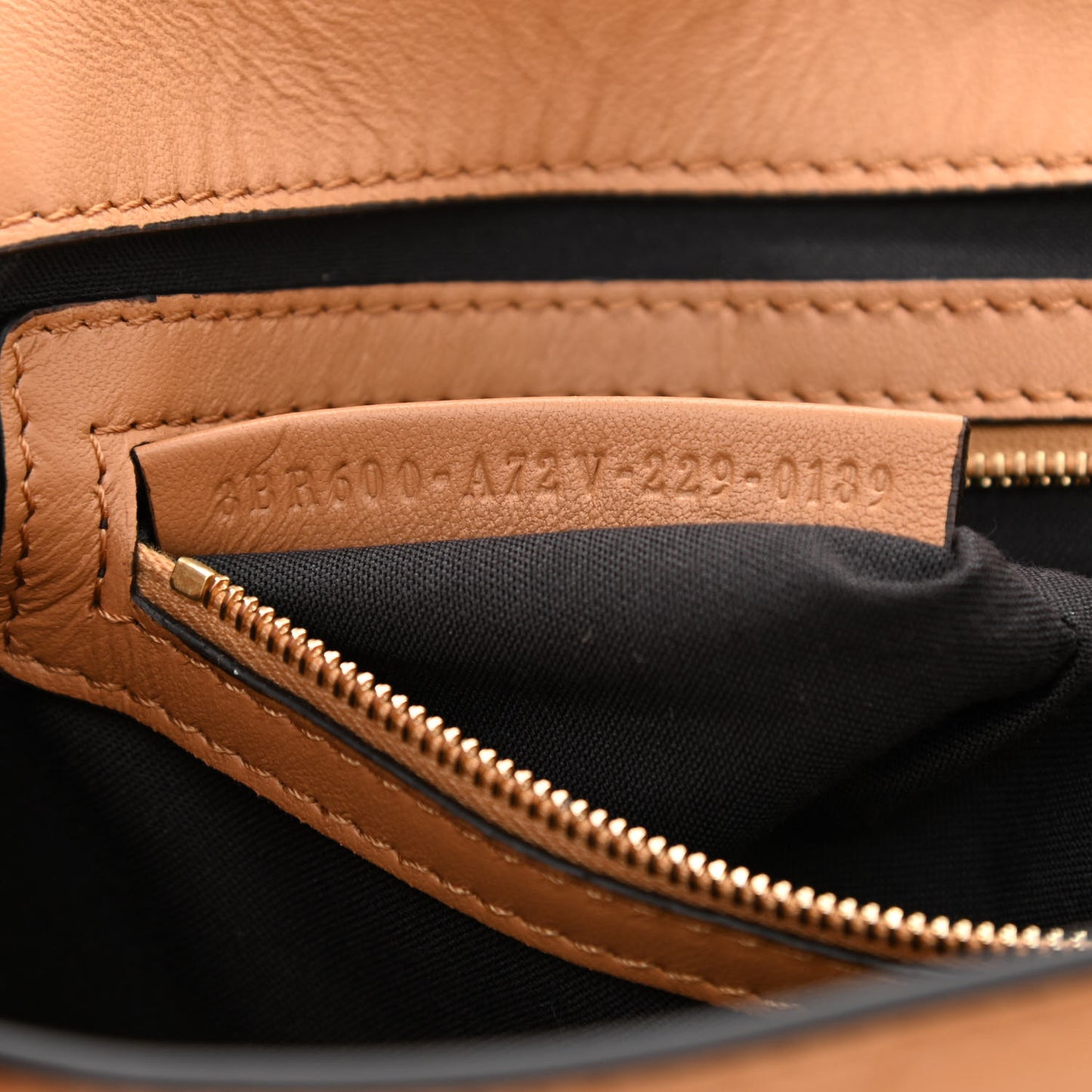 Nappa FF 1974 Embossed Baguette Miele Scuro