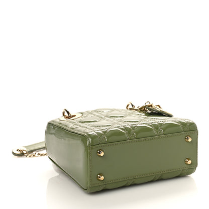 Christian Dior Patent Cannage Mini Lady Dior Dusty Jade 4 of 8