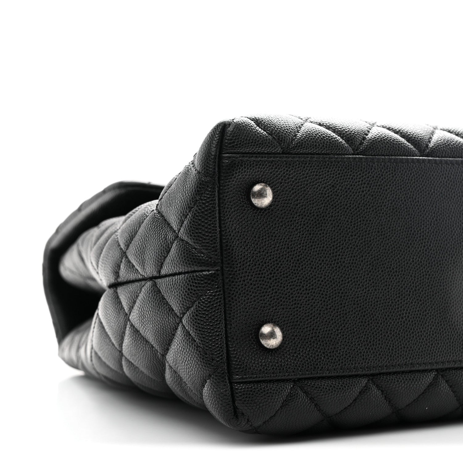 Chanel Caviar Quilted Large Coco Handle Flap Black 10 of 12