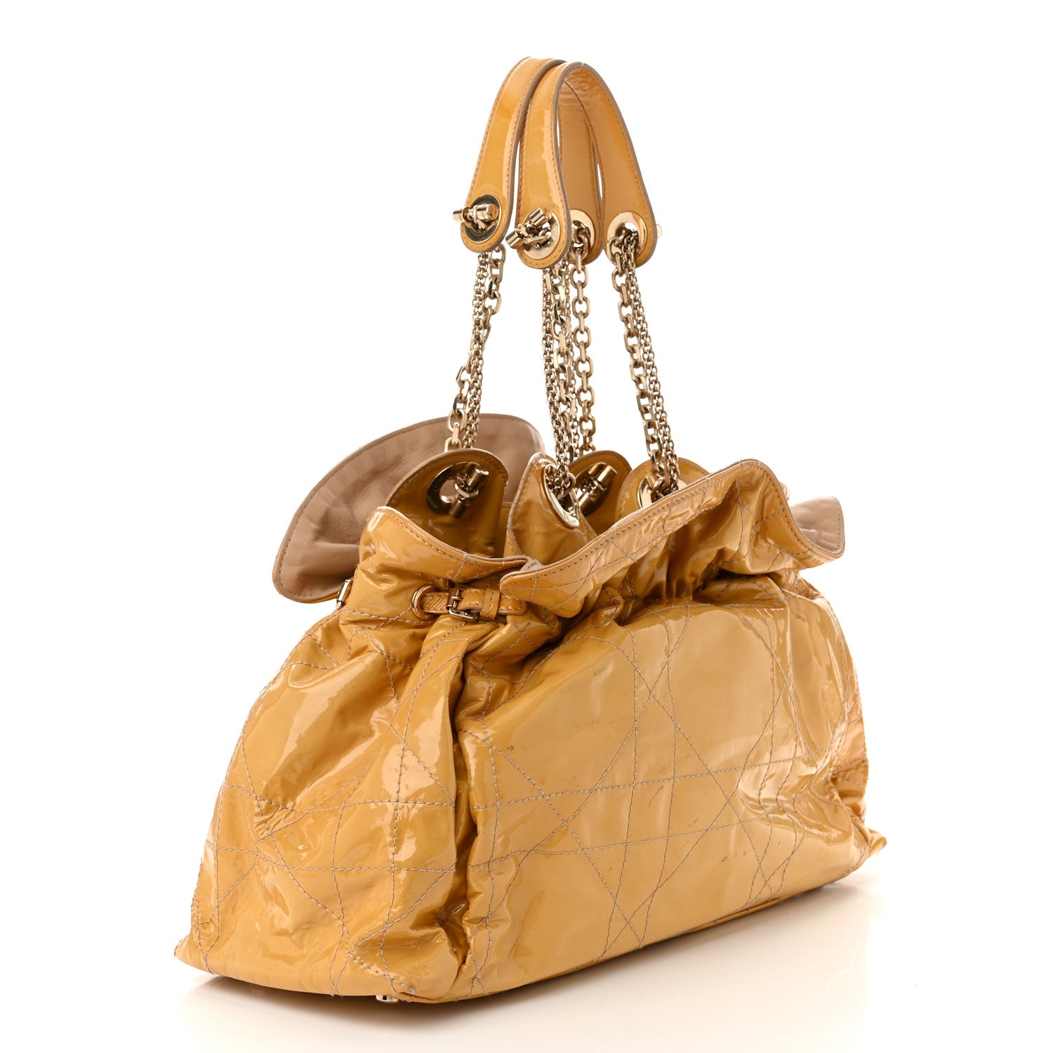 Christian Dior Patent Cannage Medium Le Trente Tote Beige 3 of 13