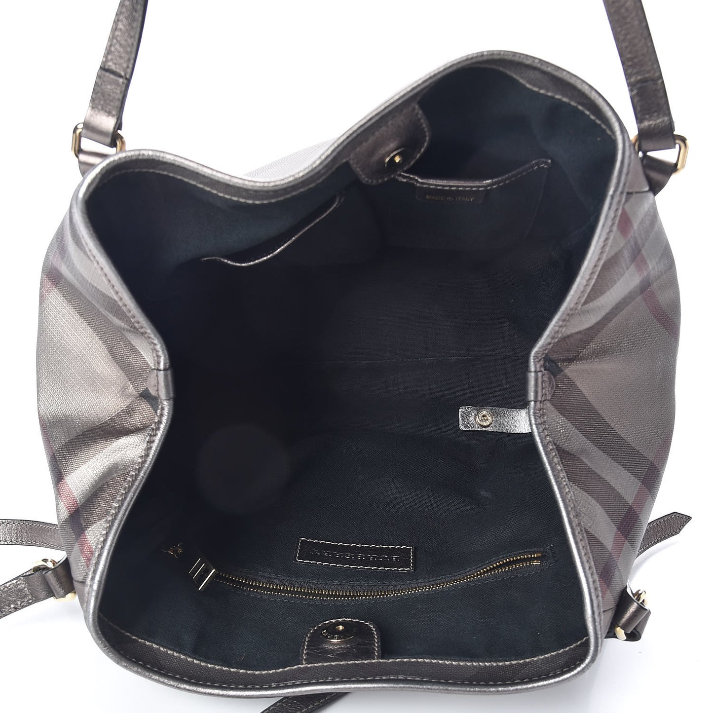Metallic Nova Check Small Canterbury Tote Silver