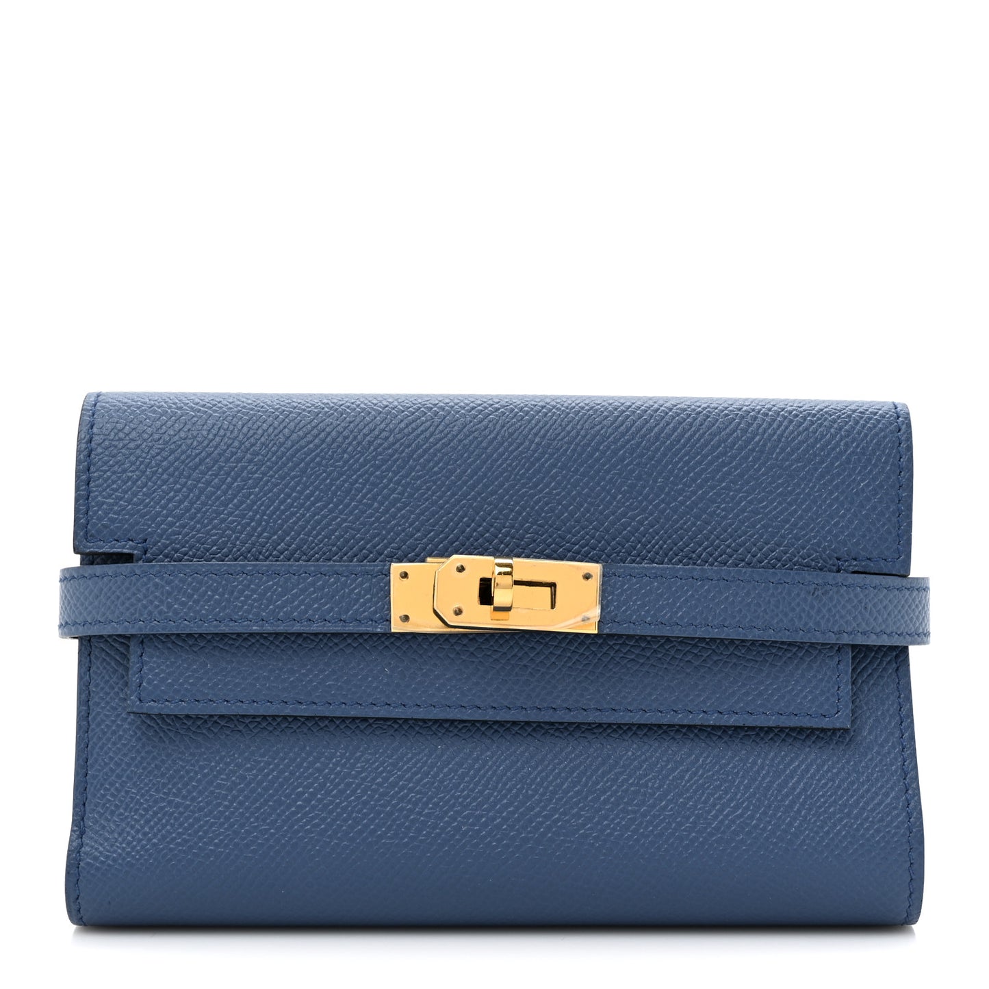 Epsom Medium Kelly Wallet Bleu Agate