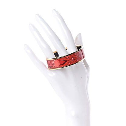 Hermes Enamel Printed Colliers de Chiens Wide Bracelet 65 2 of 6