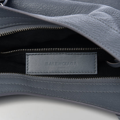 Balenciaga Chevre Silver Metallic Edge Hardware Town Bleu Acier 5 of 9