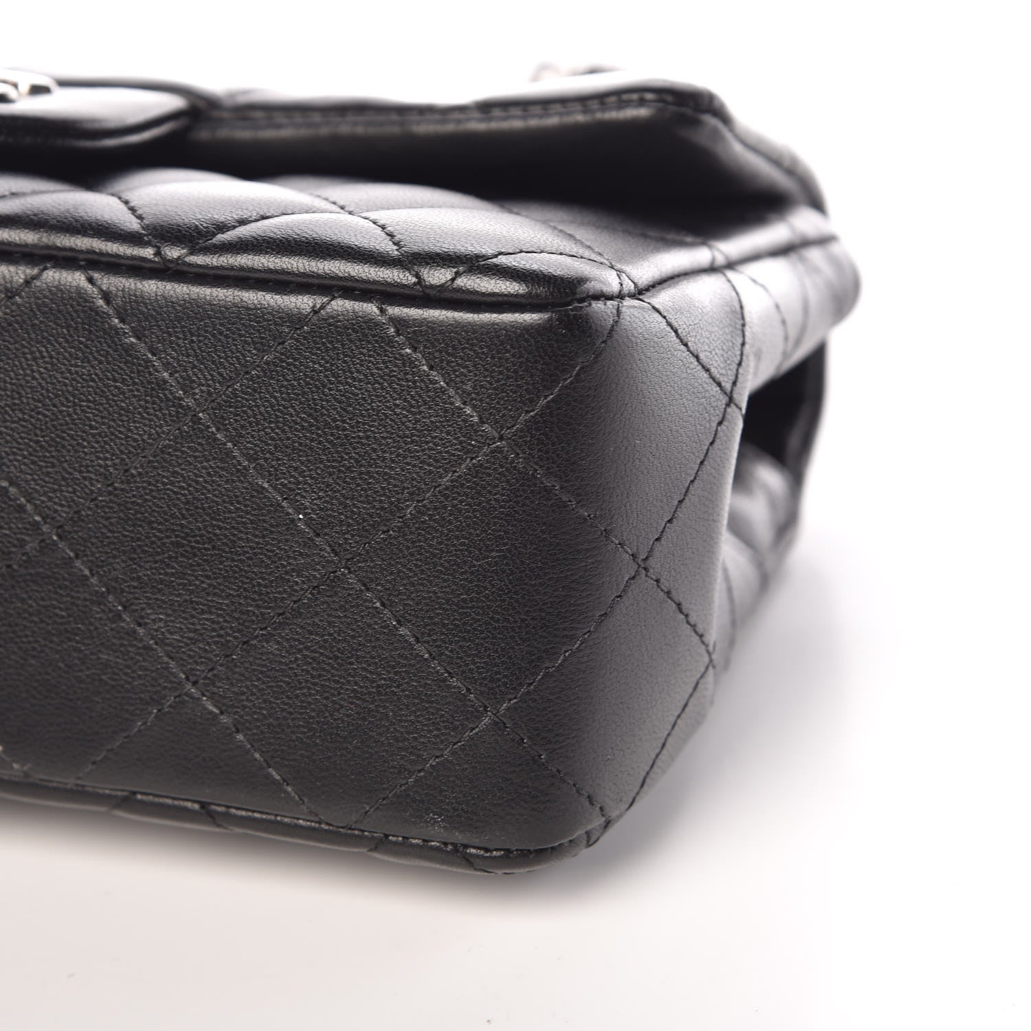 Chanel Lambskin Quilted Mini Rectangular Flap Black 9 of 9