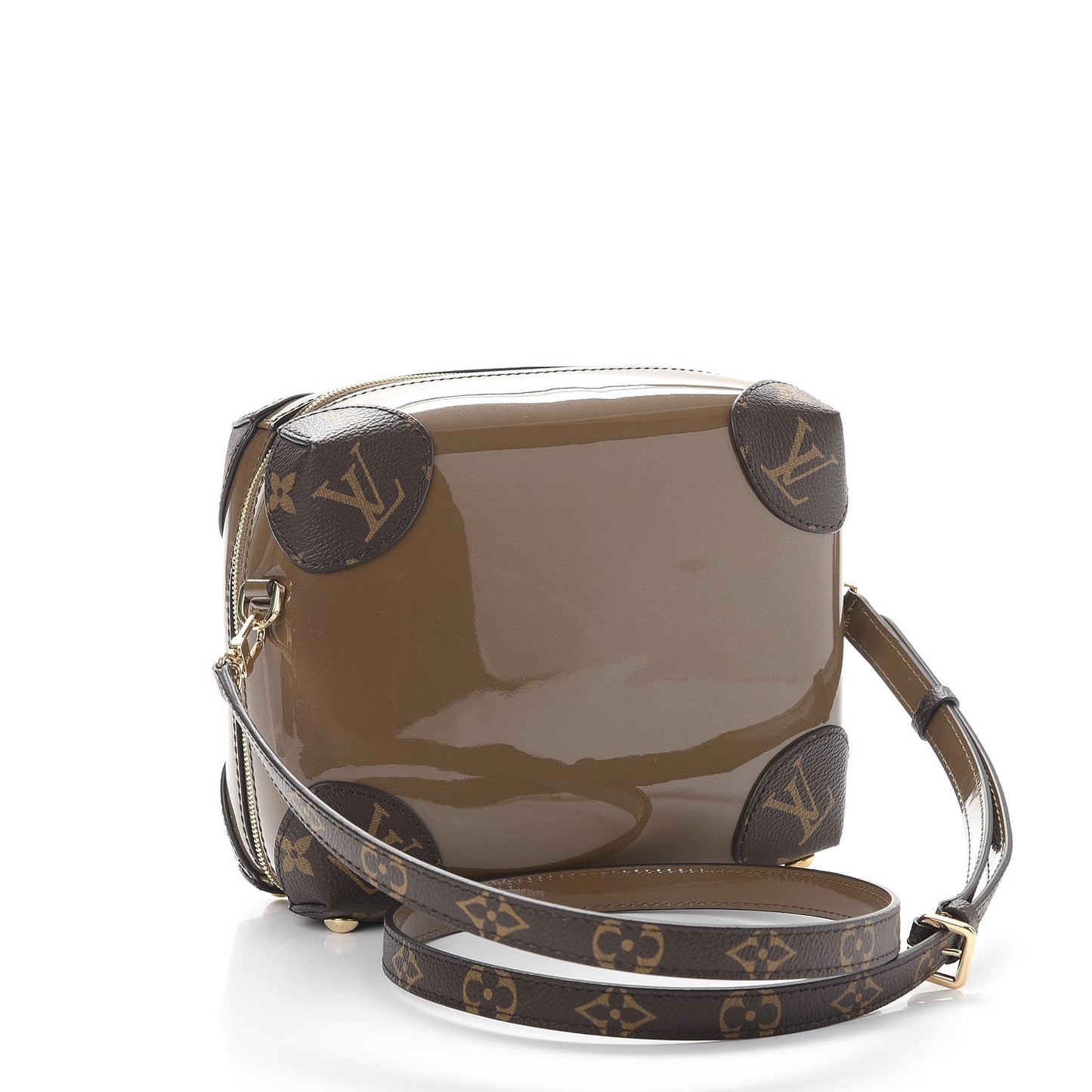 Patent Calfskin Miroir Venice Vert Bronze