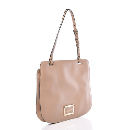 Valentino Garavani Vitello Rockstud Shoulder Satchel Poudre 3 of 12