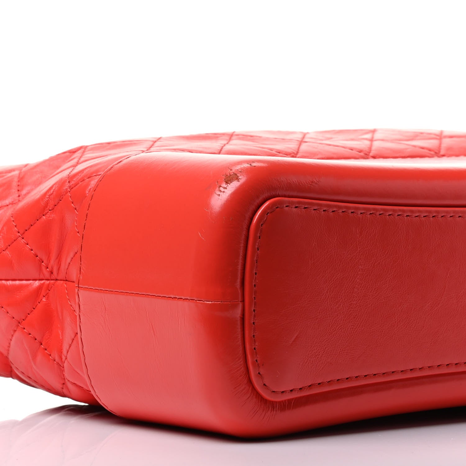 Chanel Aged Calfskin Quilted Medium Gabrielle Hobo Red 7 of 9