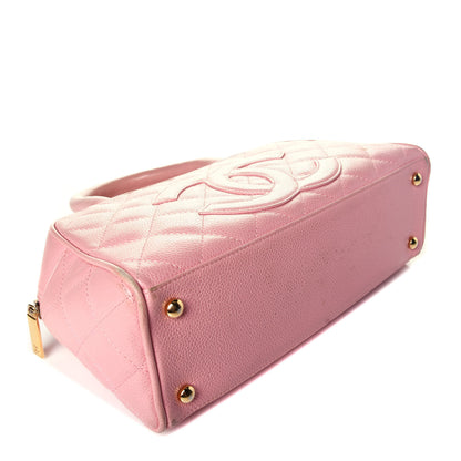 Chanel Caviar Quilted Small Bowler Pink 4 of 9
