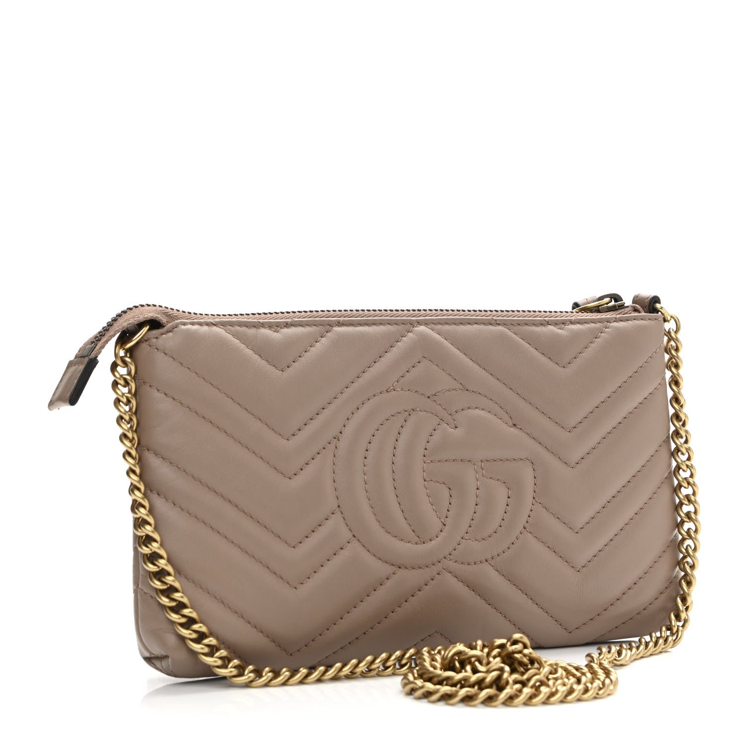 Gucci Calfskin Matelasse Mini GG Marmont Chain Bag Porcelain Rose 4 of 10