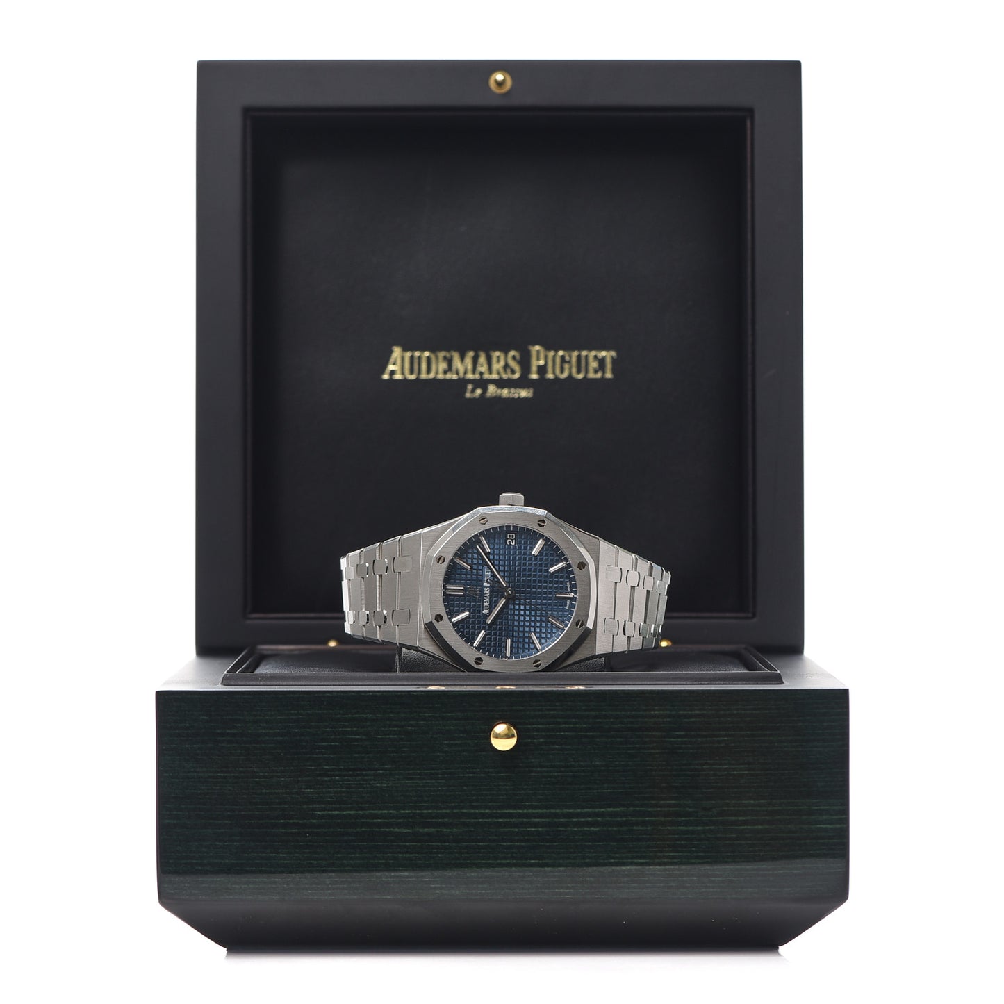 Stainless Steel 41mm Royal Oak Automatic Watch Blue 15500ST.OO.1220ST.01