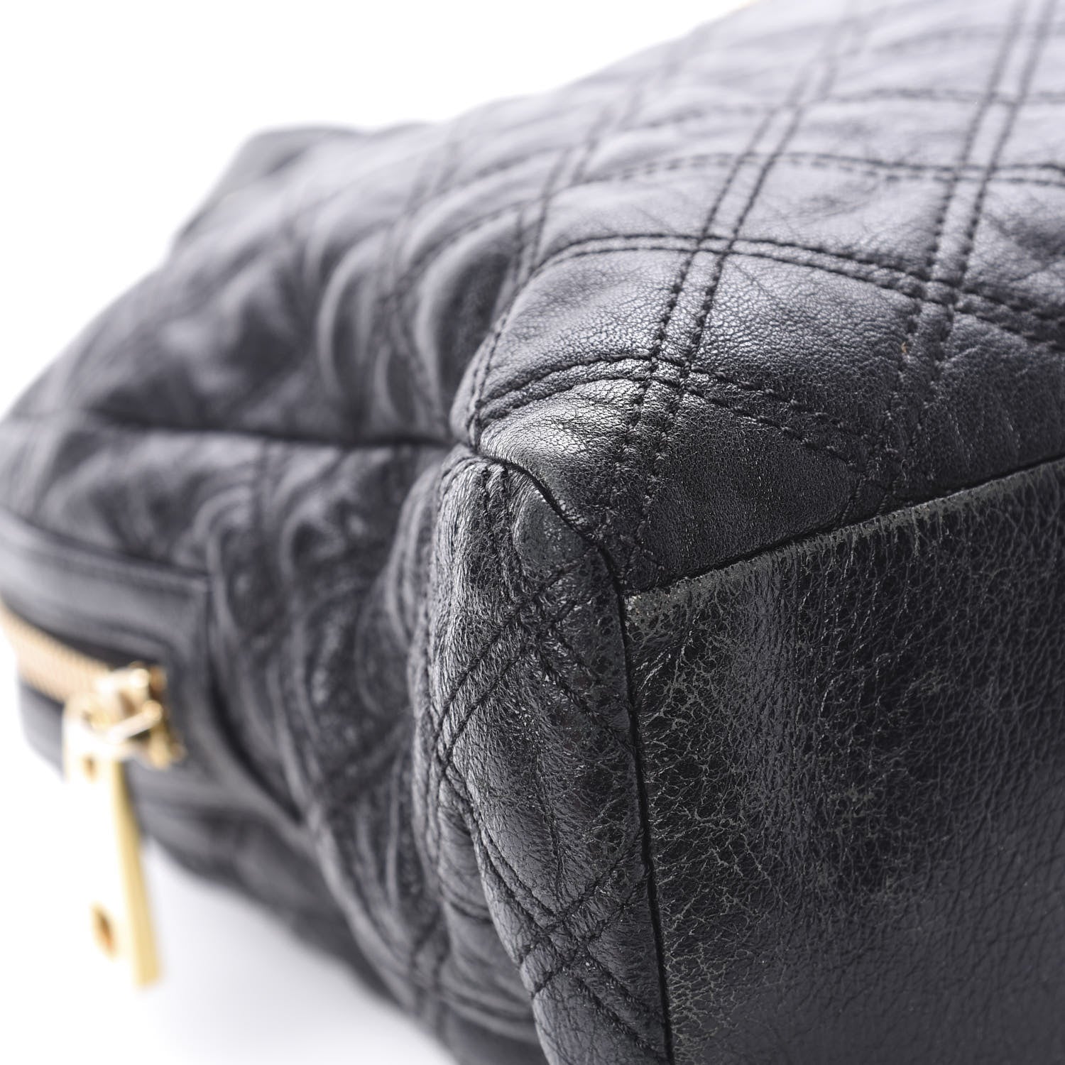 Marc Jacobs Lacquered Goatskin Quilted Karlie Satchel Black 10 of 16