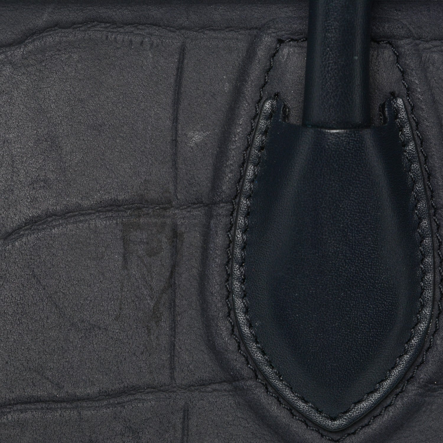 Celine Crocodile Embossed Nubuck Medium Phantom Luggage Navy 8 of 9