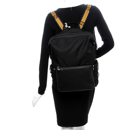 Fendi Nylon Vitello Backpack Black 2 of 7