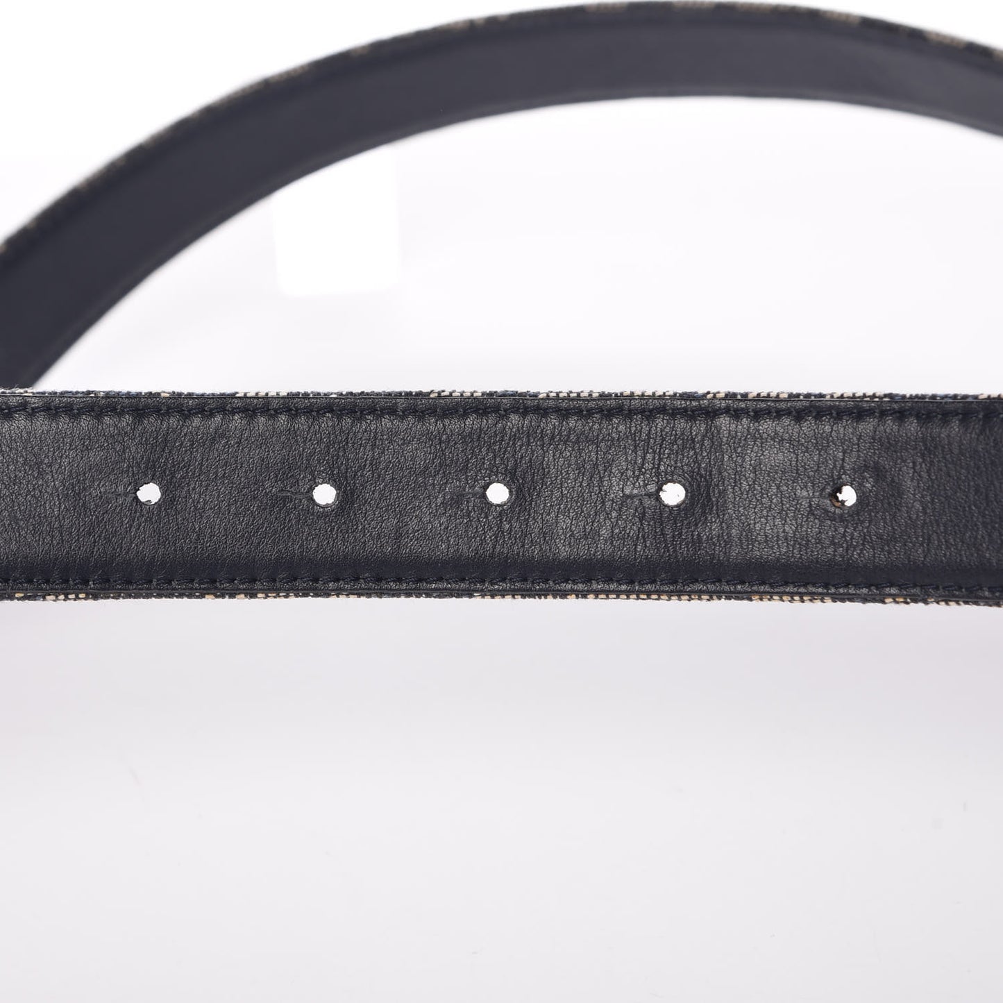 Canvas Monogram Logo Belt 85 Blue