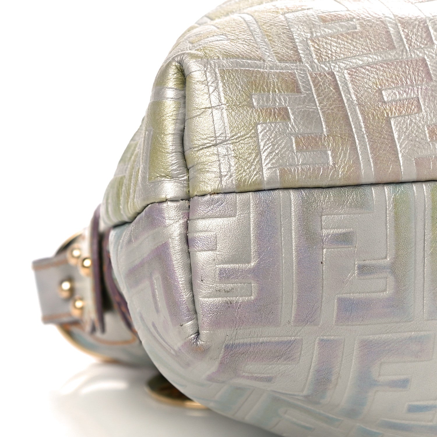 Fendi Metallic Calfskin FF Embossed Chef Hobo Multicolor 8 of 9