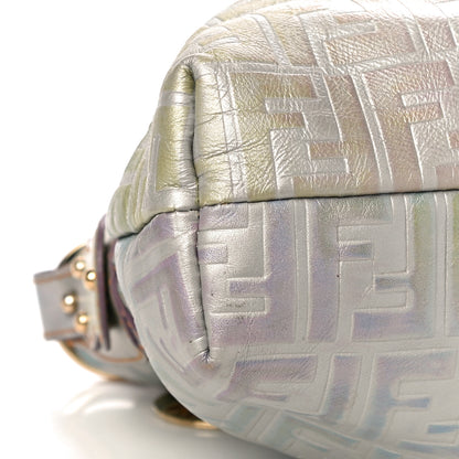 Fendi Metallic Calfskin FF Embossed Chef Hobo Multicolor 8 of 9