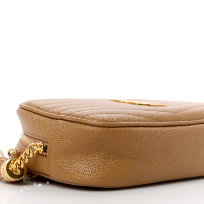Saint Laurent Grain De Poudre Matelasse Monogram Mini Lou Camera Bag Dark Natural 9 of 11