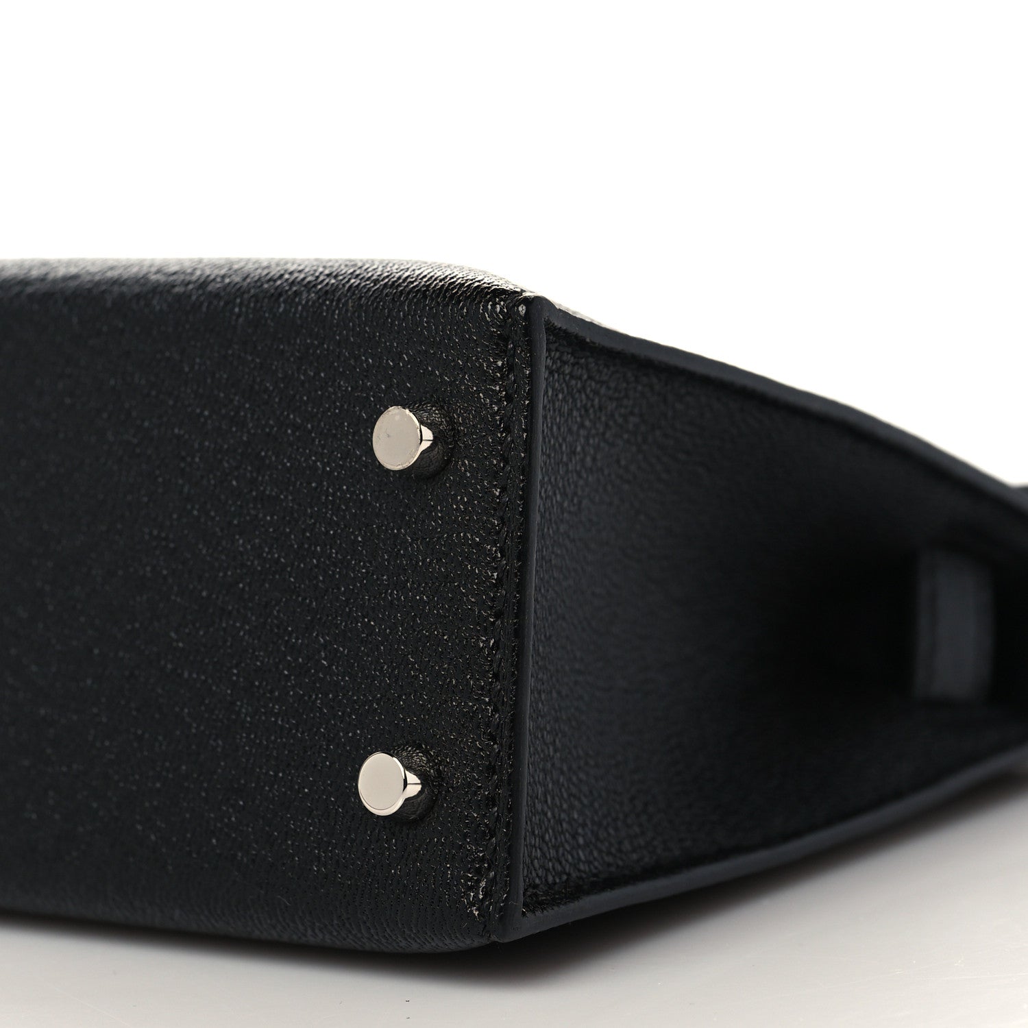 Hermes Chevre Mysore Horseshoe Mini Kelly Sellier 20 Black Vert Fonce 8 of 9