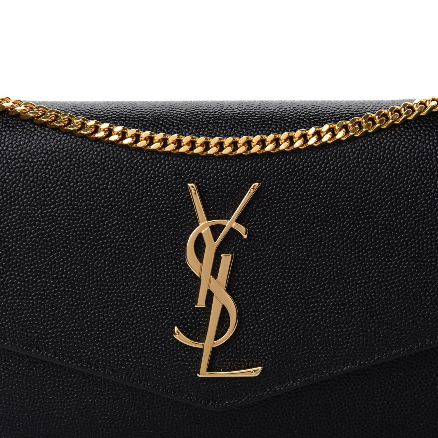 Saint Laurent Grain De Poudre Uptown Chain Wallet Black 10 of 11