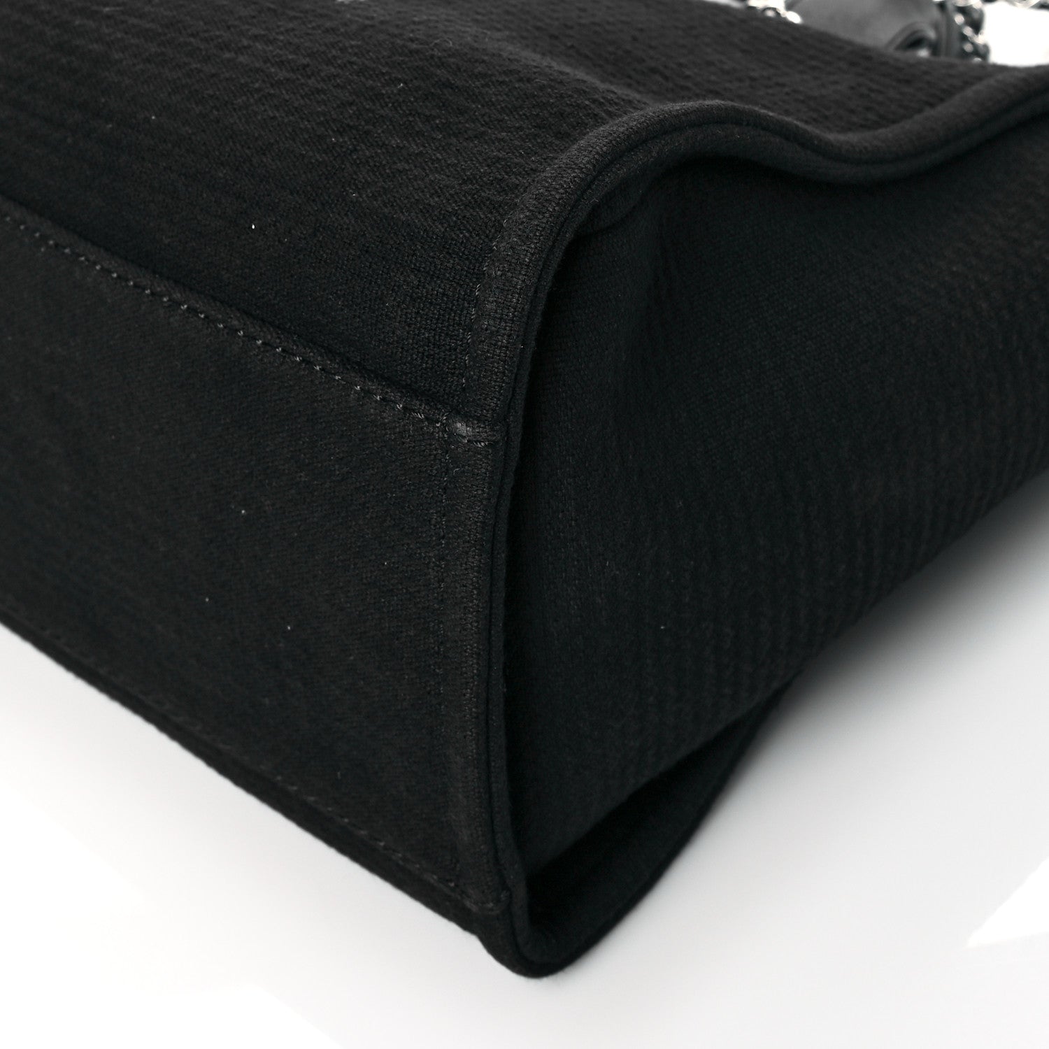Chanel Mixed Fibers Small Deauville Tote Black 10 of 11
