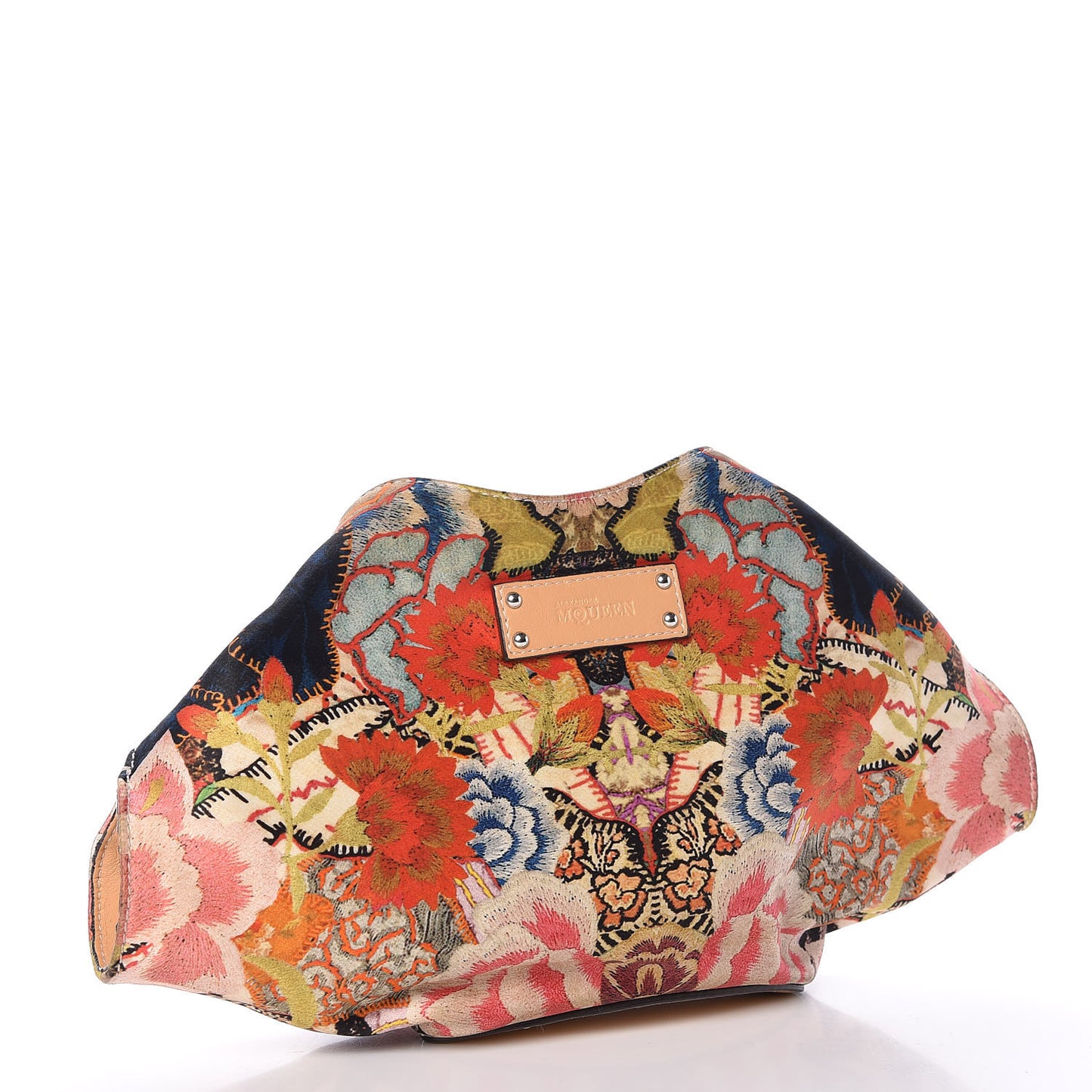 Silk Floral Print De Manta Clutch Multicolor