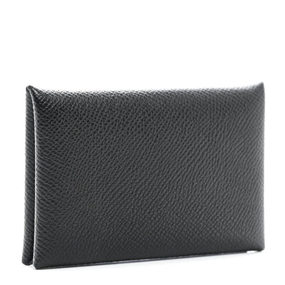 Hermes Epsom Calvi Card Case Black 3 of 8