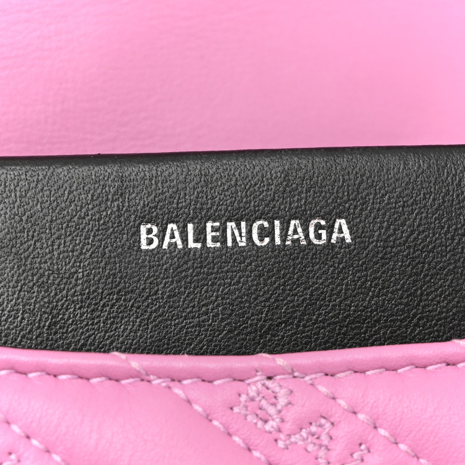 Balenciaga Calfskin Logo Matelasse M BB Chain Shoulder Bag Pink 6 of 14