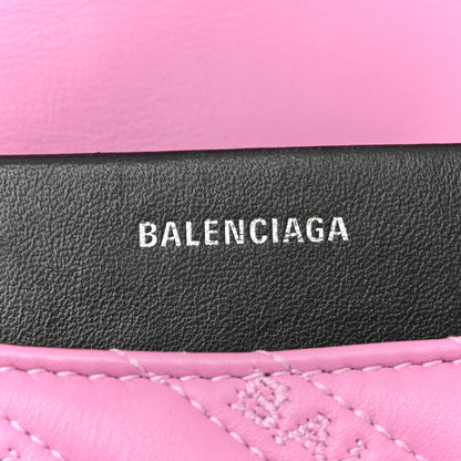 Balenciaga Calfskin Logo Matelasse M BB Chain Shoulder Bag Pink 6 of 14