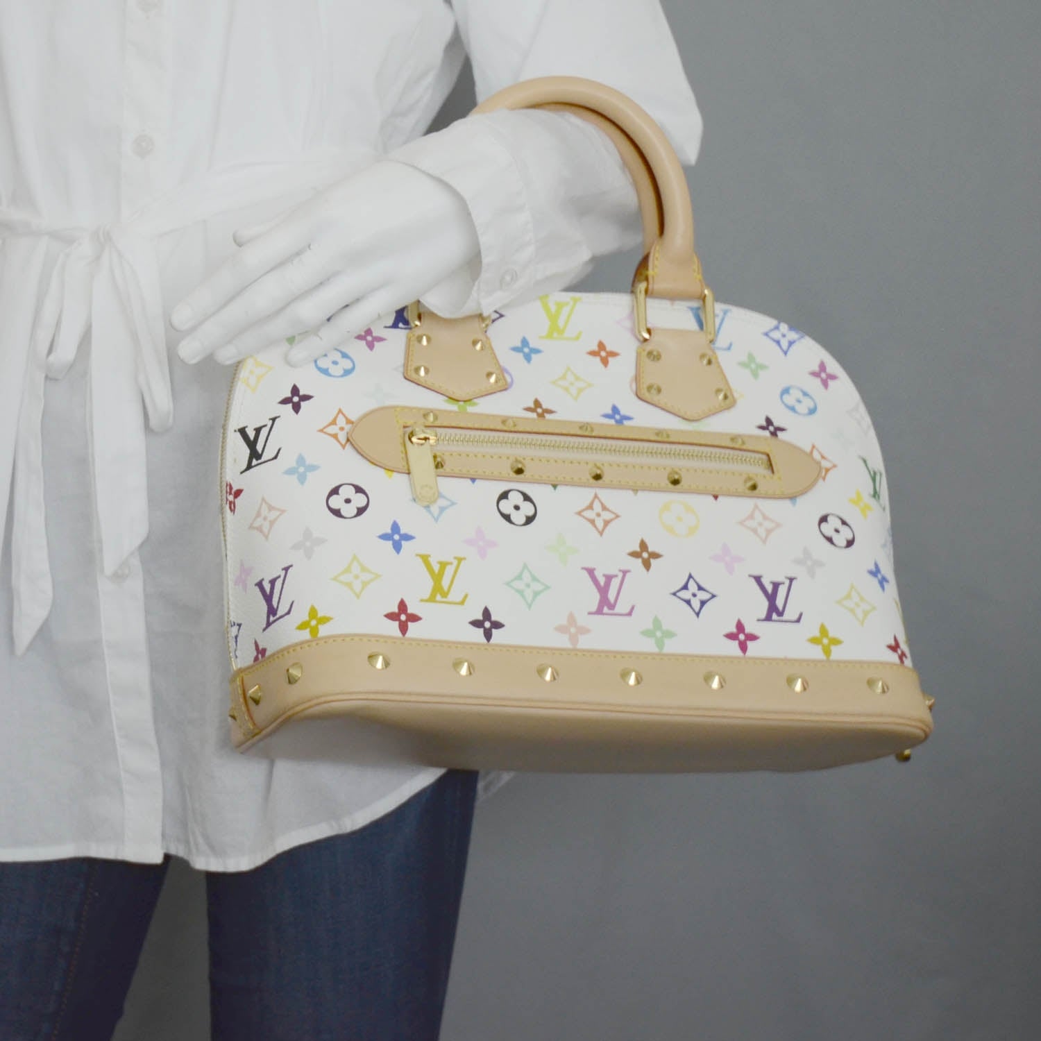 Louis Vuitton Monogram Multicolor Alma White 2 of 11