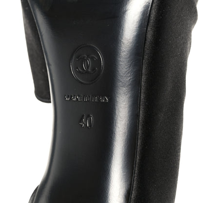 Chanel Satin Strass CC Pumps 40 Black 8 of 10