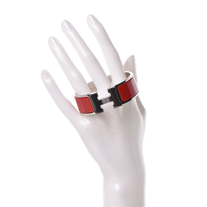 Hermes Enamel Wide Clic Clac H Bracelet PM Rouge Amarante 2 of 4