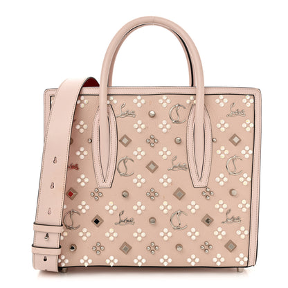 Christian Louboutin Calfskin Spikes Loubinthesky Medium Paloma Beige 1 of 16