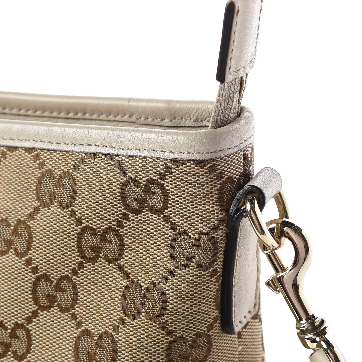 Monogram Medium Flat Messenger Bag Off White