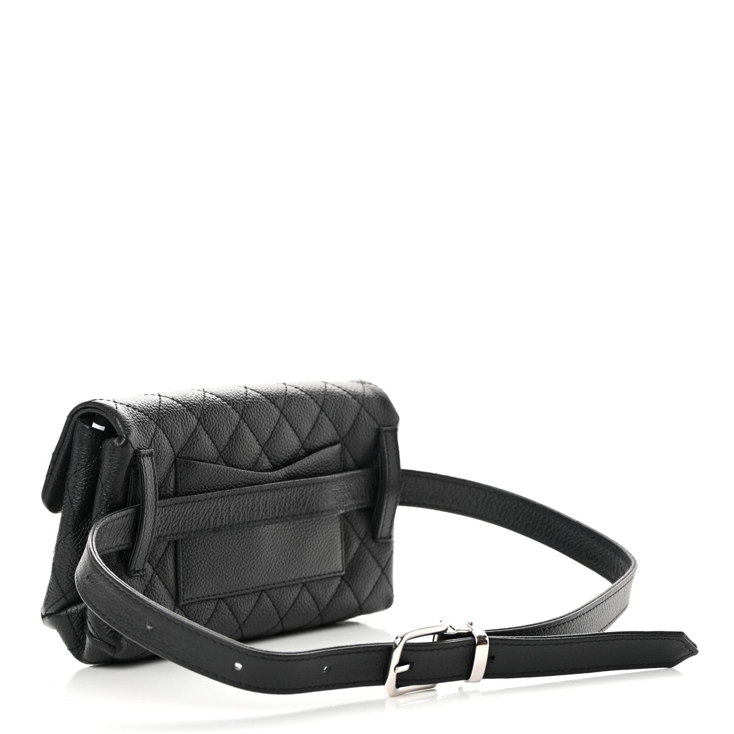 Chanel Grained Calfskin Quilted 2.55 Reissue Flap Belt Bag Clutch Black 3 of 13
