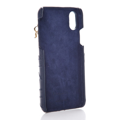 Christian Dior Lambskin Cannage Lady Dior Tech iPhone X XS Case Blue Indigo 3 of 8
